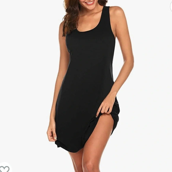 NWT! Women’s Avidlove sleeveless black racerback dress Large - Picture 1 of 4